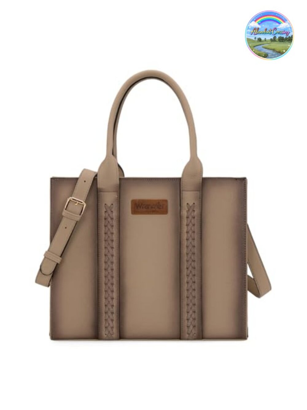 Wrangler Large Woven Tote Bag Satchel Top-Handle Purse with Shoulder Strap